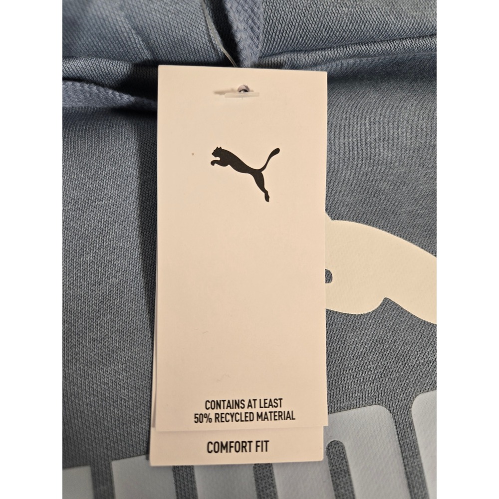 Puma Essentials 2 Color Logo Hoodie Cool Blue Fleece Pullover 690910 34 XXL - Picture 13 of 14